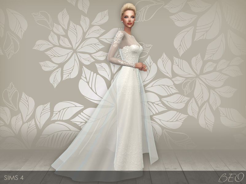 Wedding dress 28 for The Sims 4 (2)